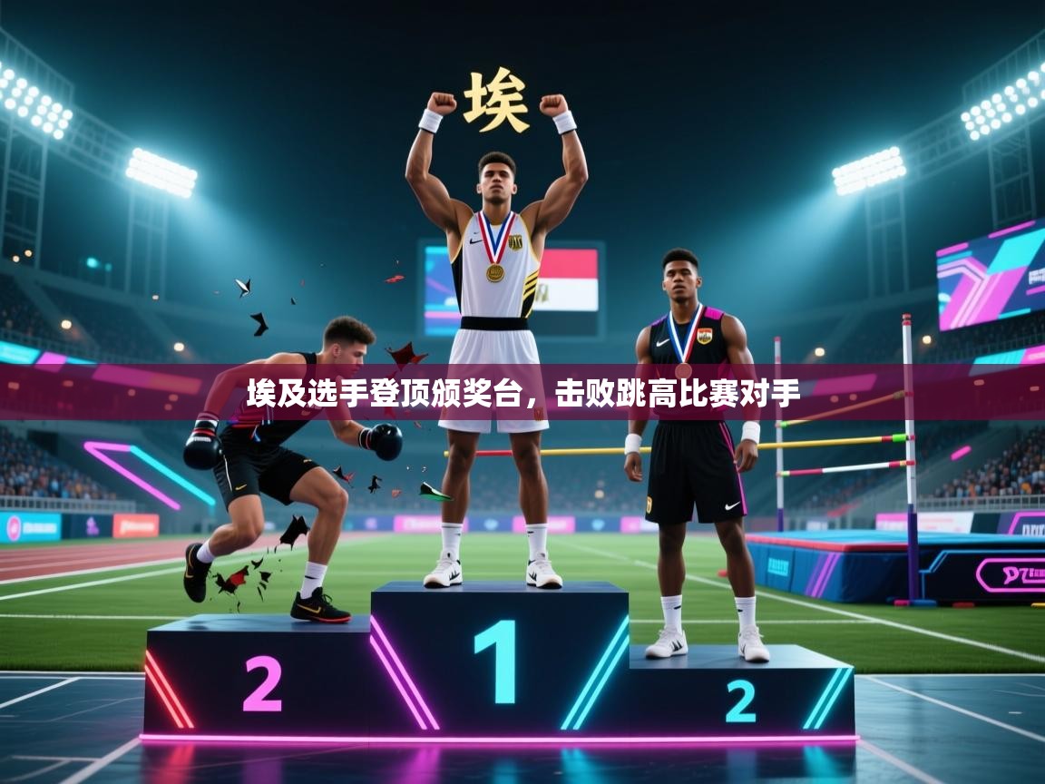 埃及选手登顶颁奖台，击败跳高比赛对手  第2张